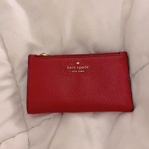 Small red Kate Spade wallet